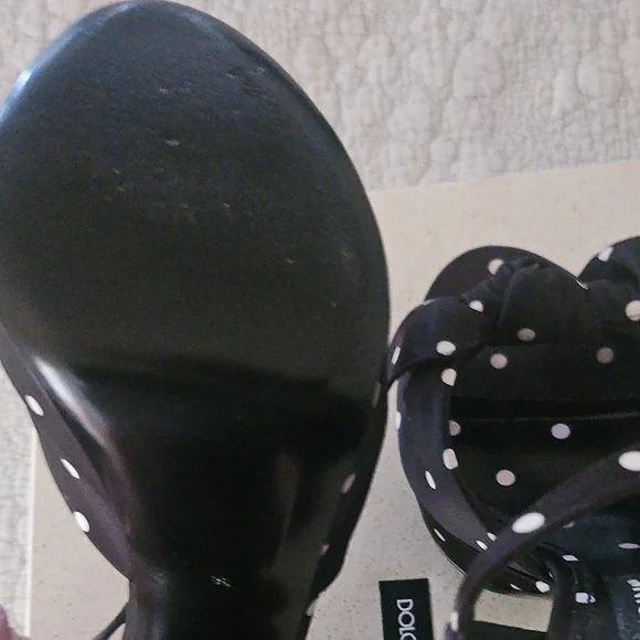 Dolce & Gabbana Black and White Polka Dot Heels - Picture 6 of 6